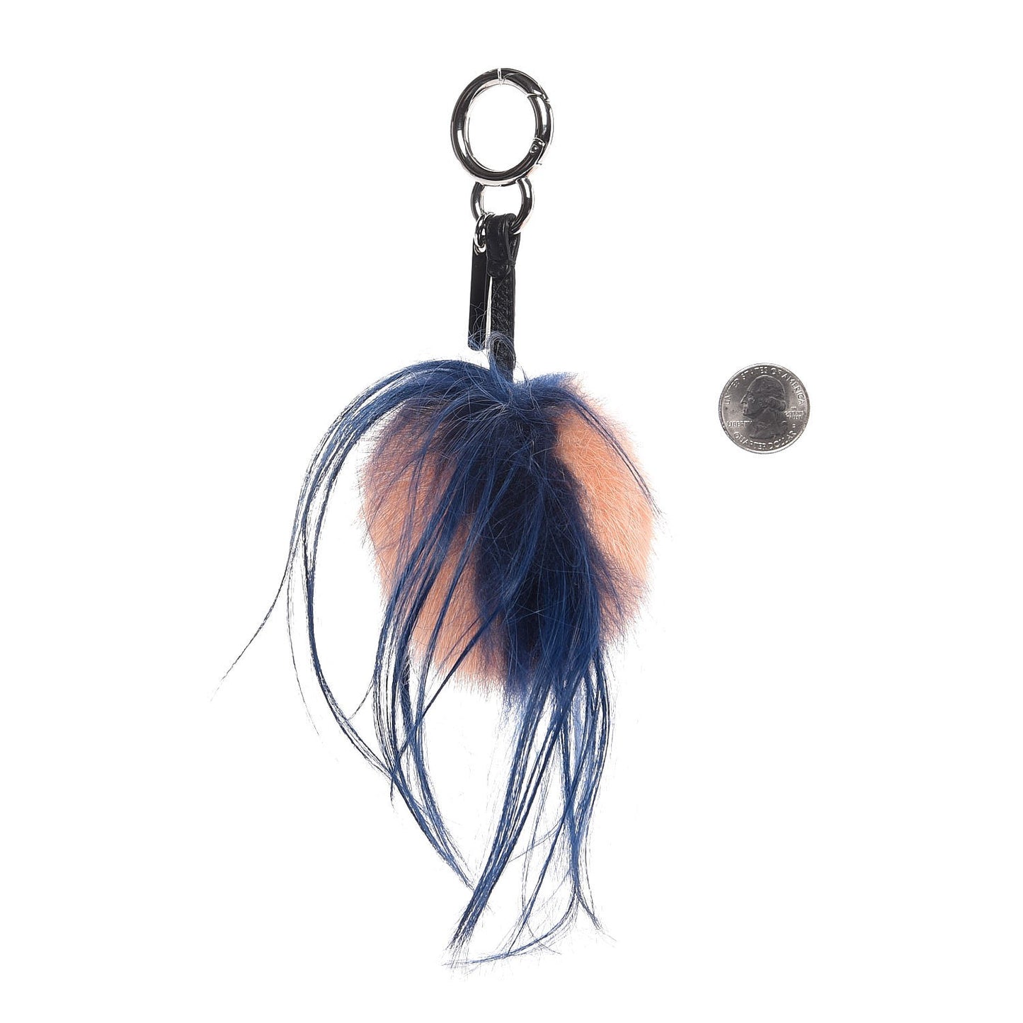 Goat Mink Fur Heart Bag Bug Charm Red Multicolor