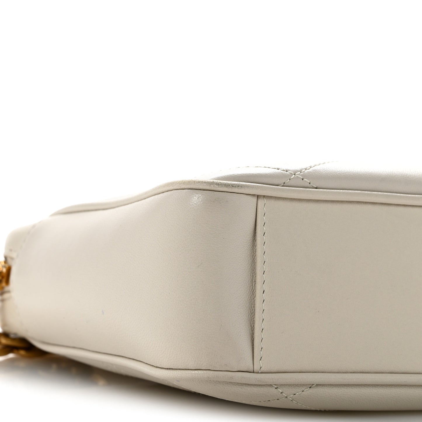 Lambskin Quilted Le Maillon Chain Strap Crossbody Crema Soft