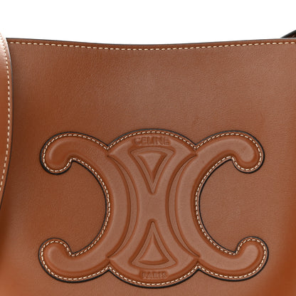 Celine Smooth Calfskin Small Cuir Triomphe Bucket Bag Tan 8 of 10