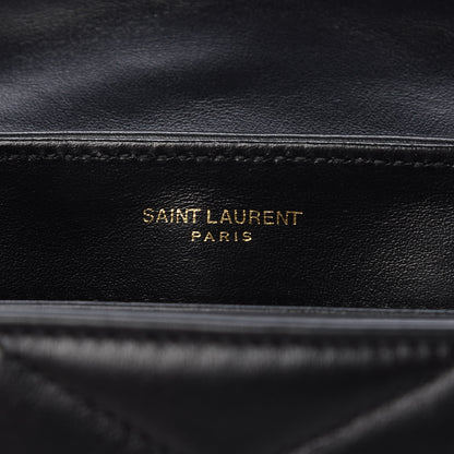 Saint Laurent Calfskin Y Quilted Monogram Toy Loulou Crossbody Bag Black 6 of 9