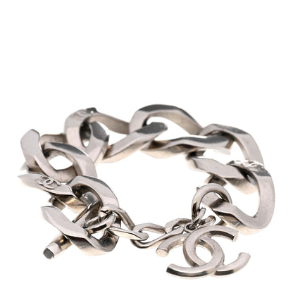 Chanel Metal Chain Link CC Bracelet Silver 3 of 3