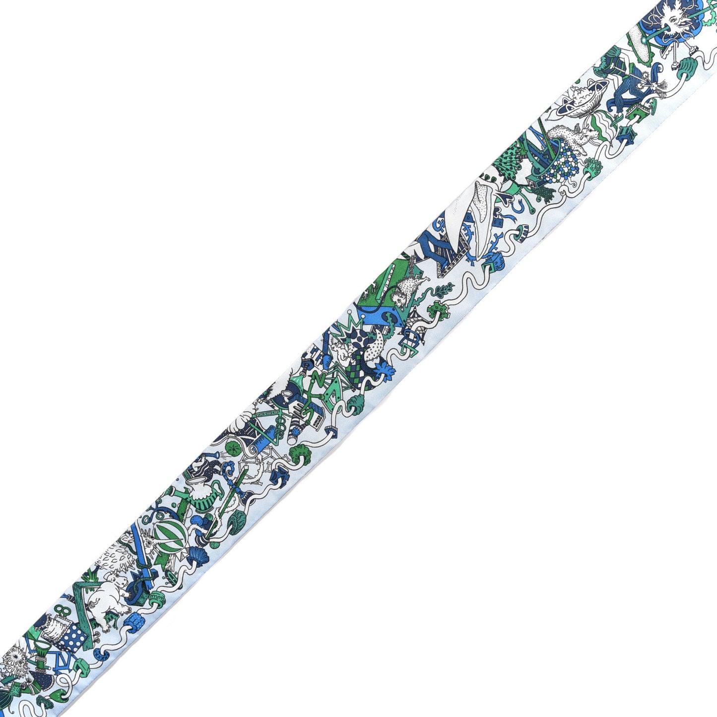 Silk La Folle Parade Twilly Bleu Ciel Vert Cobalt