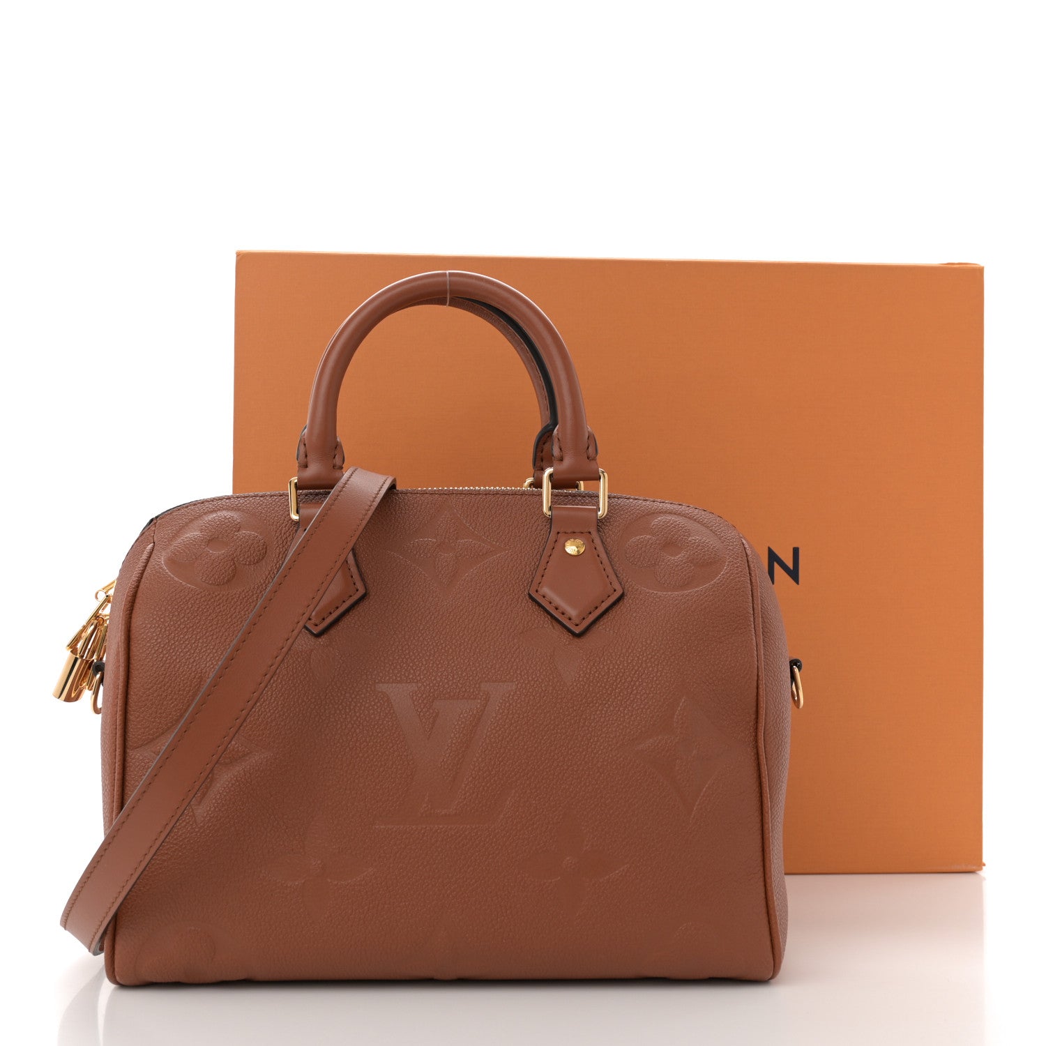 Louis Vuitton Empreinte Monogram Giant Speedy Bandouliere 25 Cognac 10 of 10