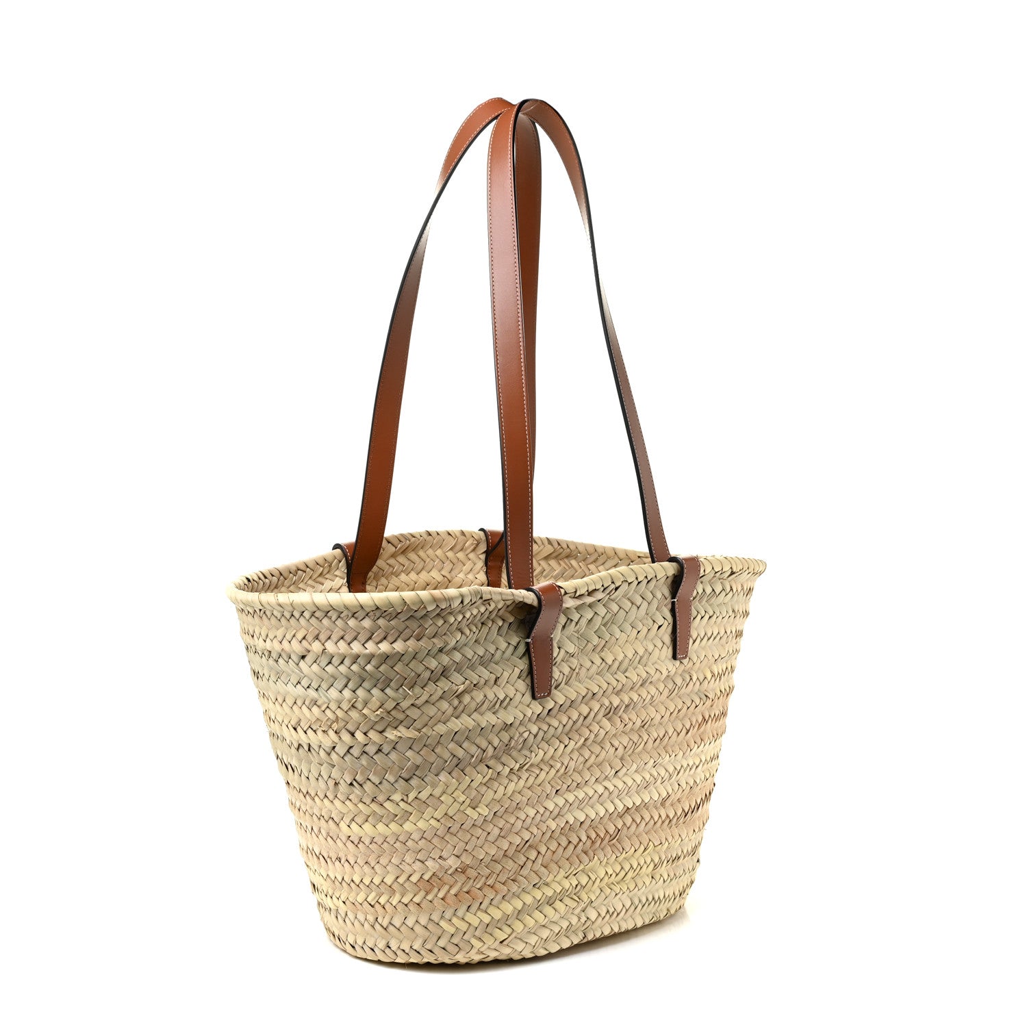 Celine Raffia Calfskin Triomphe Medium Panier Tan 3 of 10