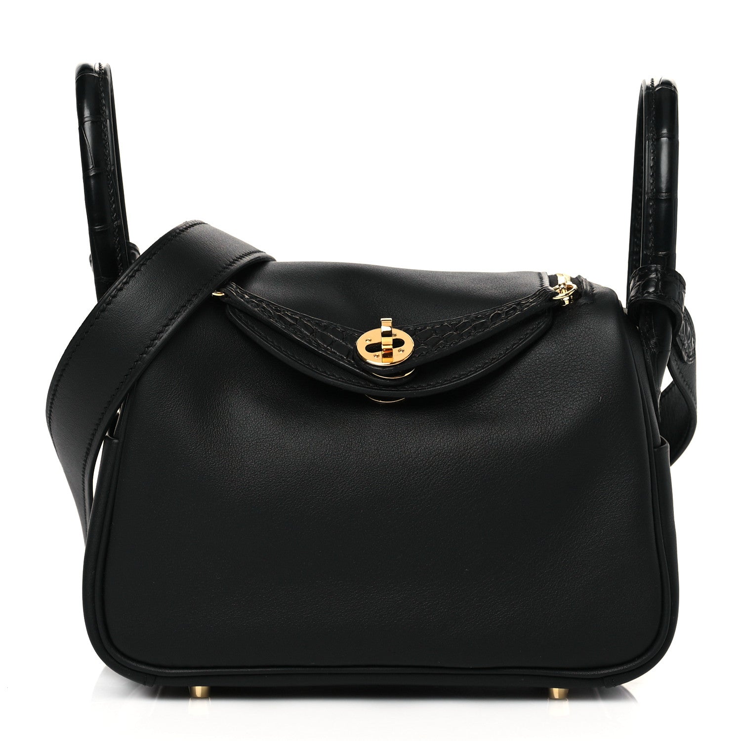 Hermes Swift Matte Alligator Mini Touch Lindy 20 Black 1 of 11