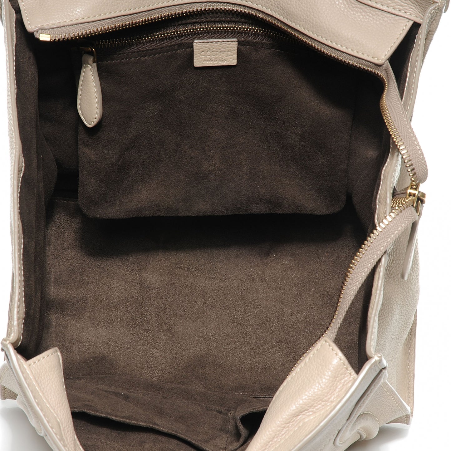 Drummed Calfskin Mini Luggage Dune