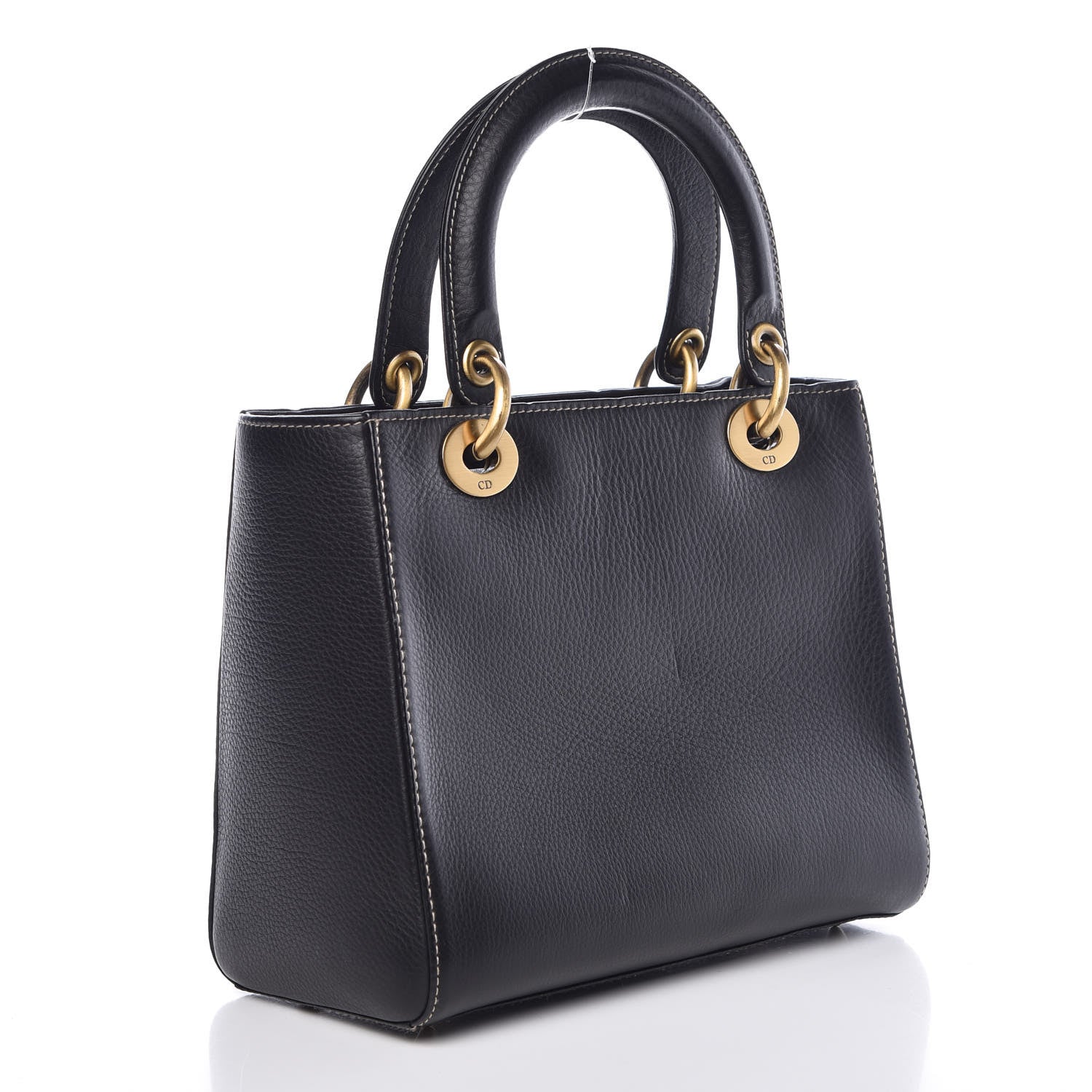 Christian Dior Grained Calfskin Medium Lady Dior Black 3 of 11