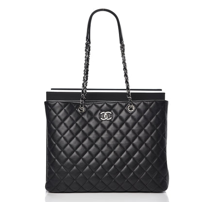 Chanel Calfskin Quilted Large Classic Shopping Tote Black 8 of 8