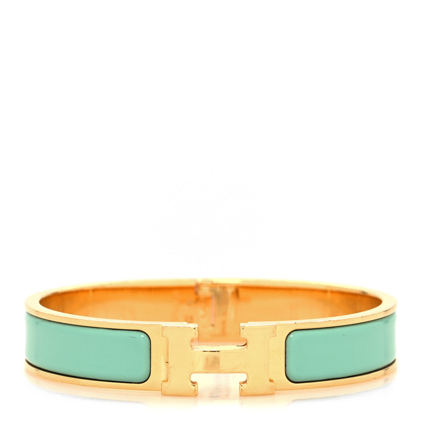 Enamel Narrow Clic Clac H Bracelet PM Lagon