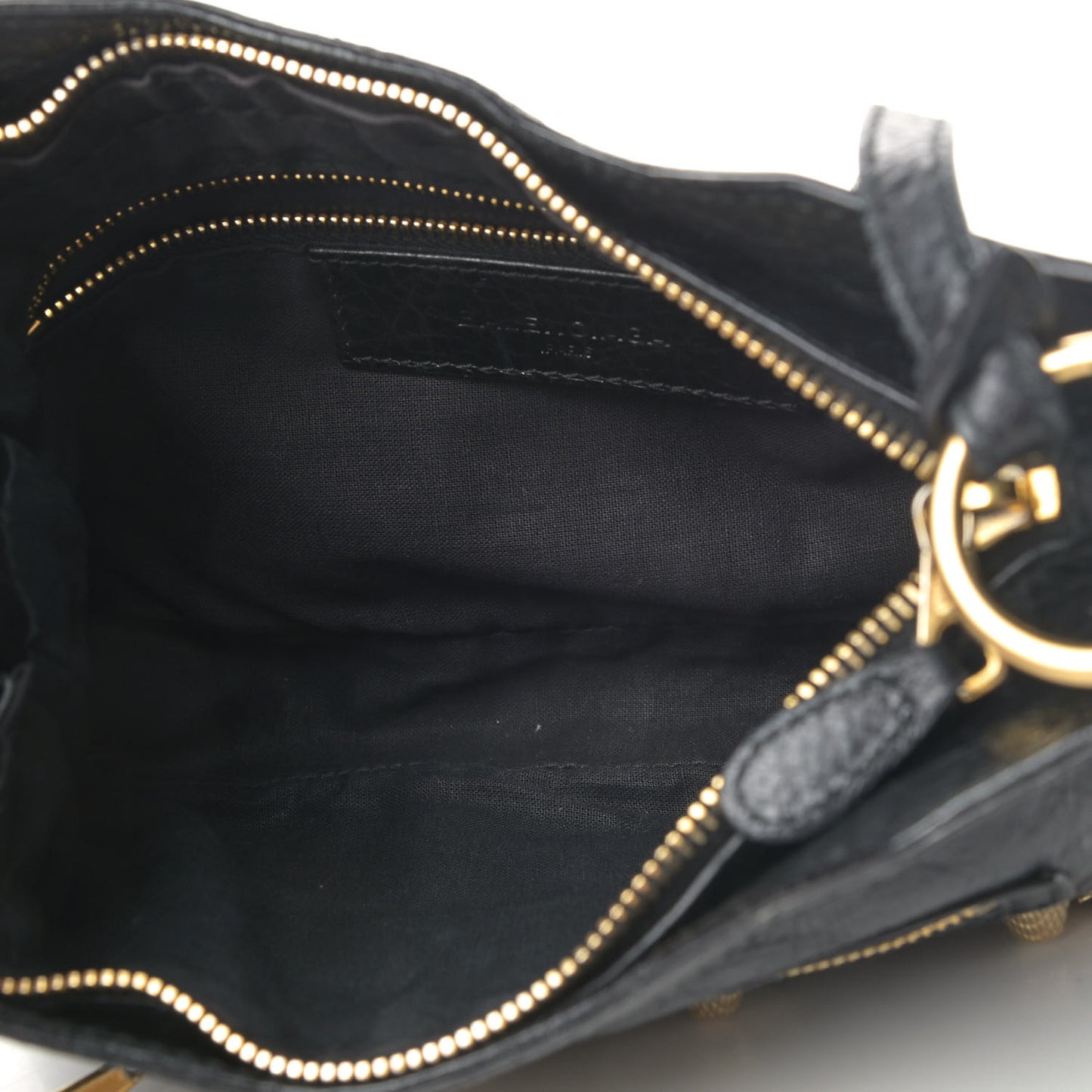Agneau Giant 12 Gold Hardware Hip Black
