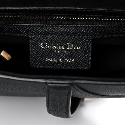 Christian Dior Grained Calfskin Saddle Bag Black 6 of 13