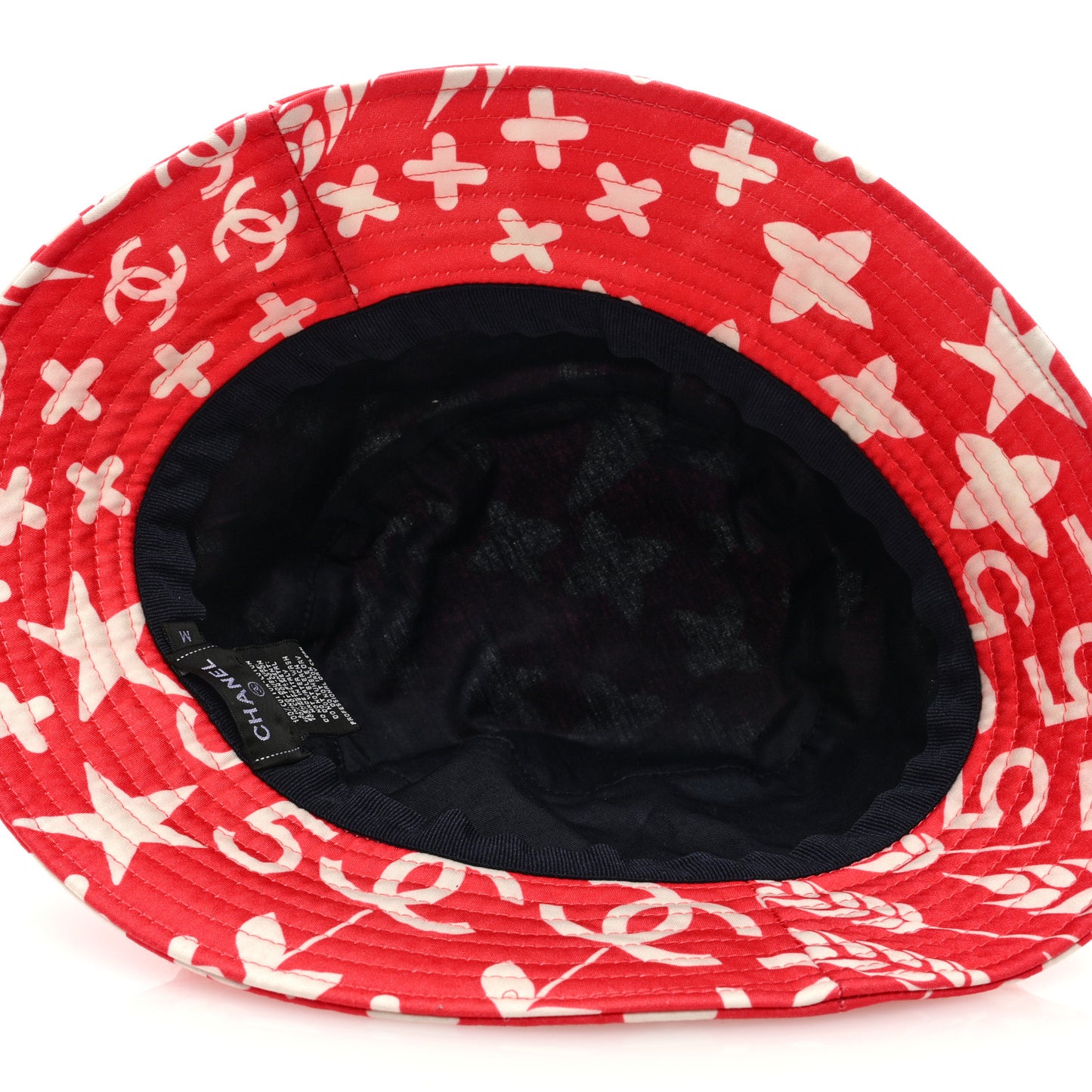 Cotton CC Cloche Bucket Hat M Coral White