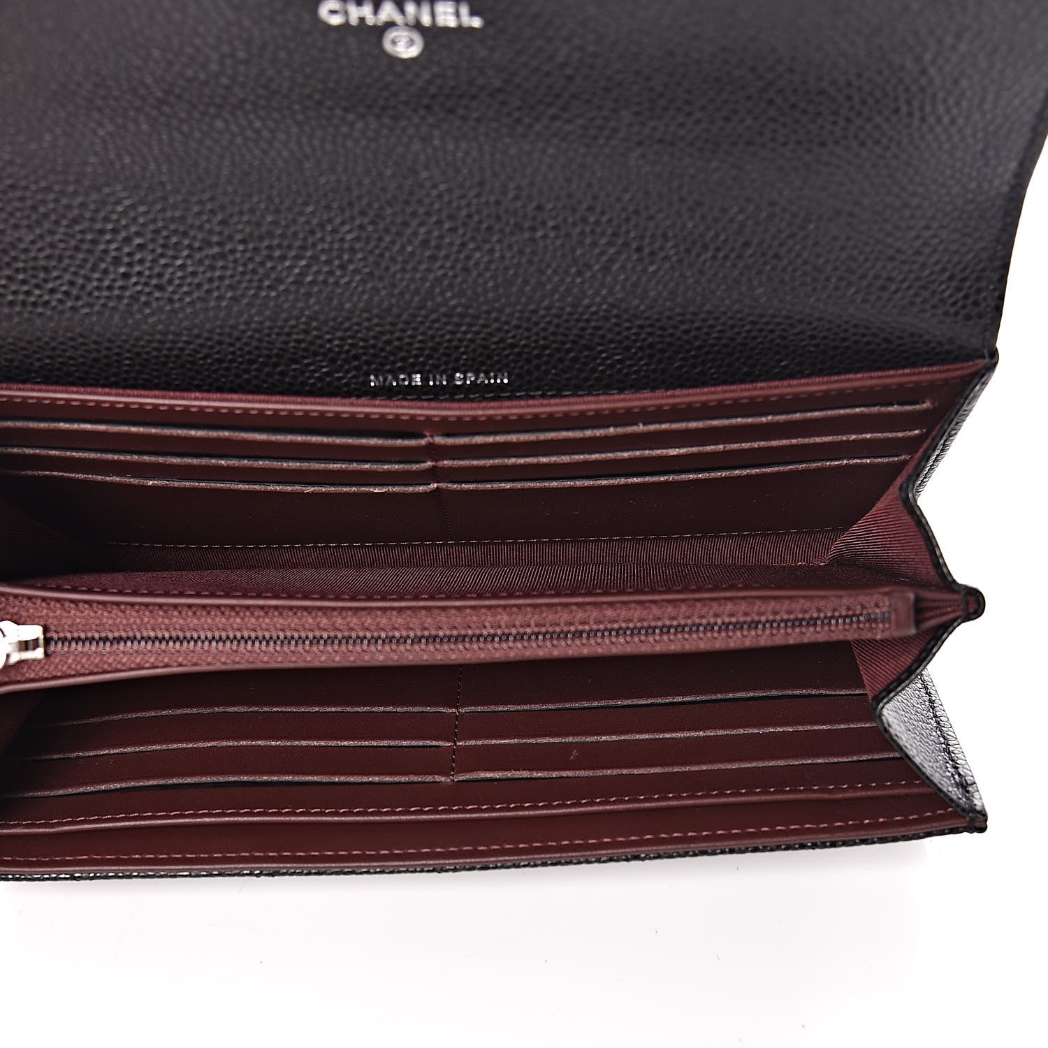 Chanel Caviar Quilted Large Flap Gusset Wallet Black 5 of 9