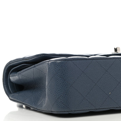 Chanel Caviar Quilted Medium Double Flap Blue 8 of 10