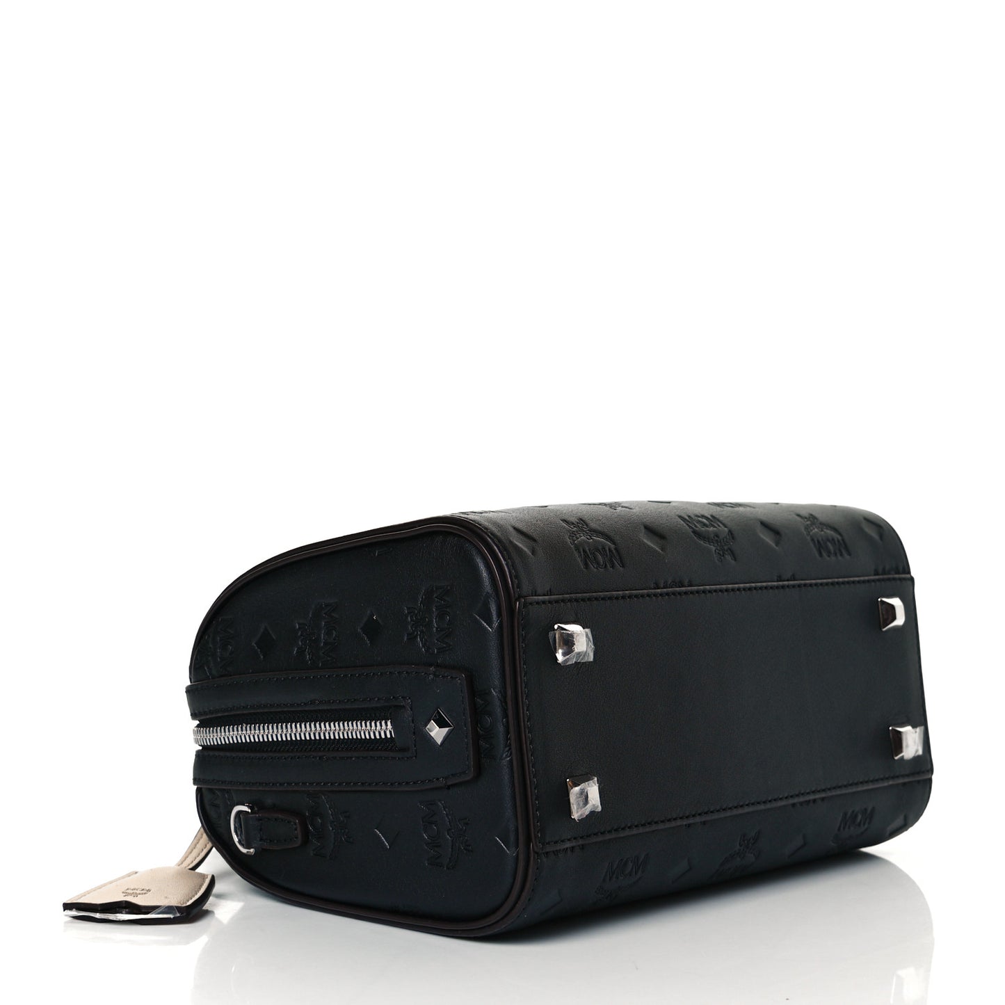 Calfskin Ottomar Monogram Essential Boston Bag Black