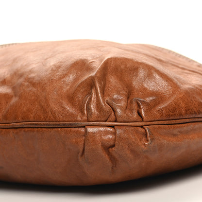 Fendi Sheepskin Zipper Hobo Brown 10 of 12