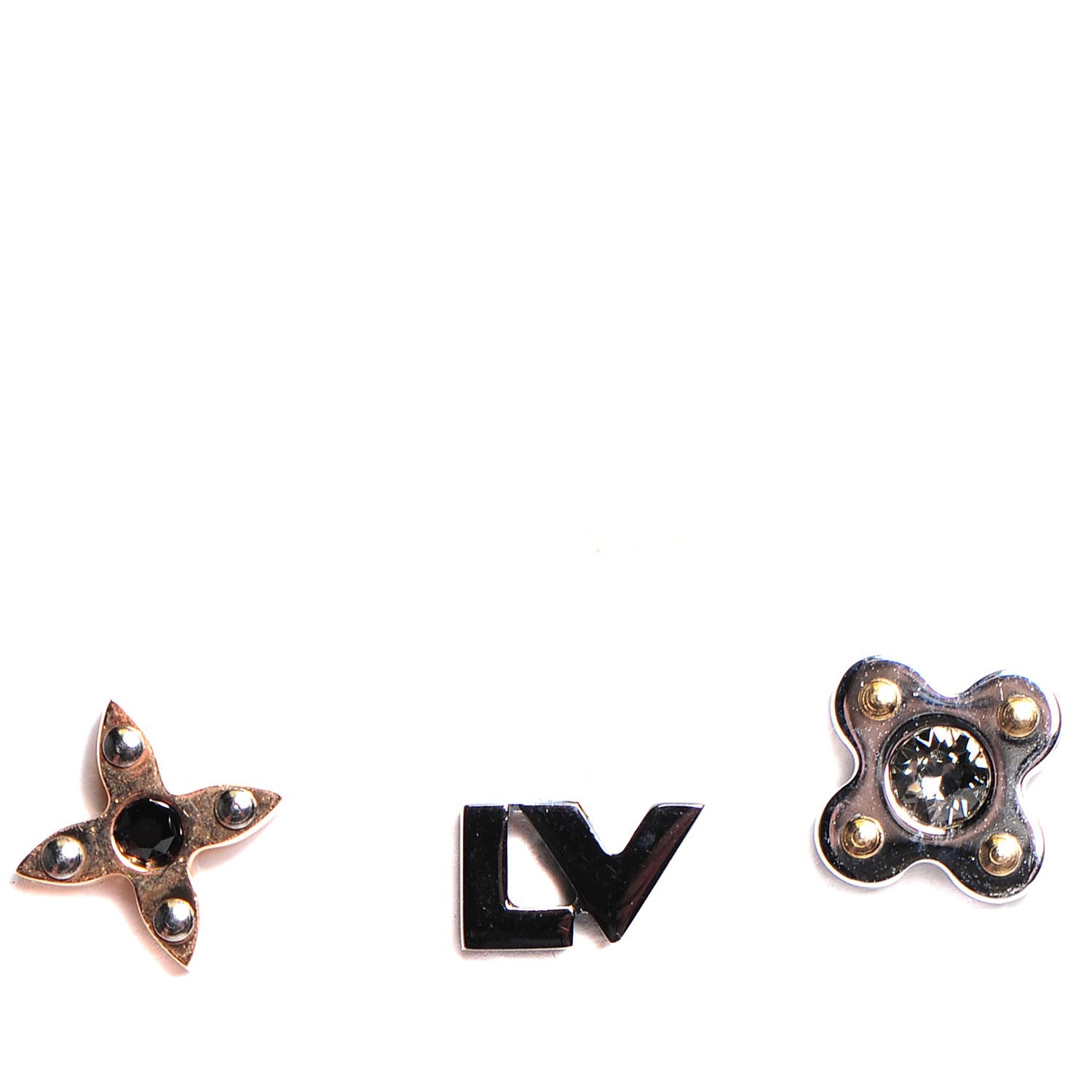 Louis Vuitton Swarovski Crystal Love Letter Timeless Ear Studs Earrings 1 of 7