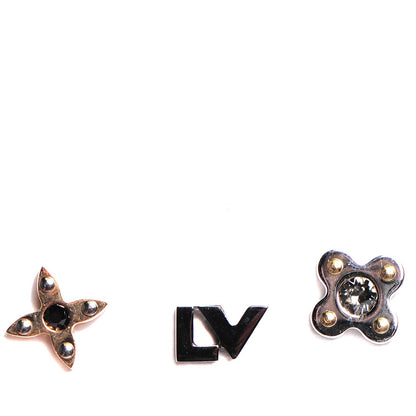 Louis Vuitton Swarovski Crystal Love Letter Timeless Ear Studs Earrings 1 of 7