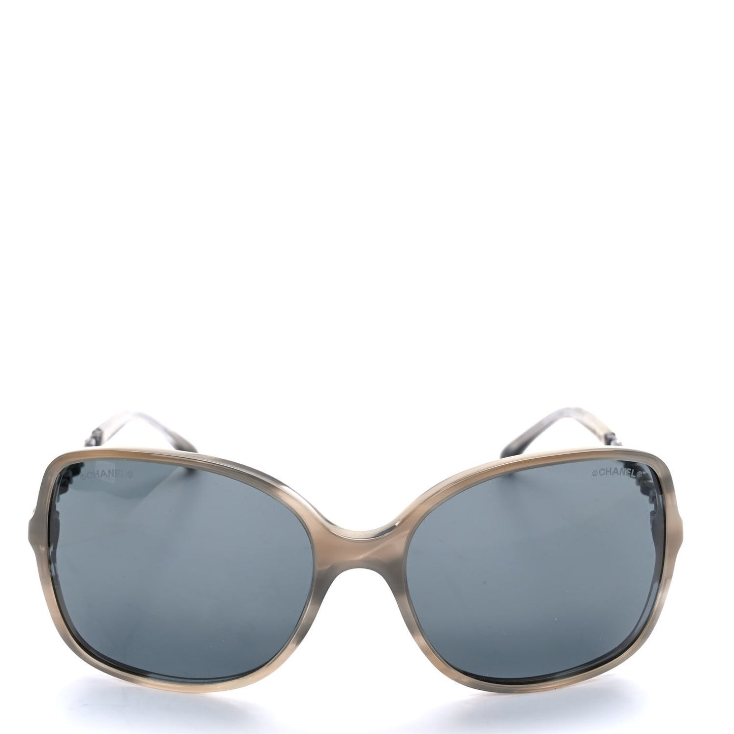 Lambskin Square Chain Sunglasses 5210-Q Grey