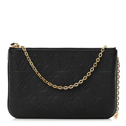 Louis Vuitton Empreinte Double Zip Pochette Black 1 of 13