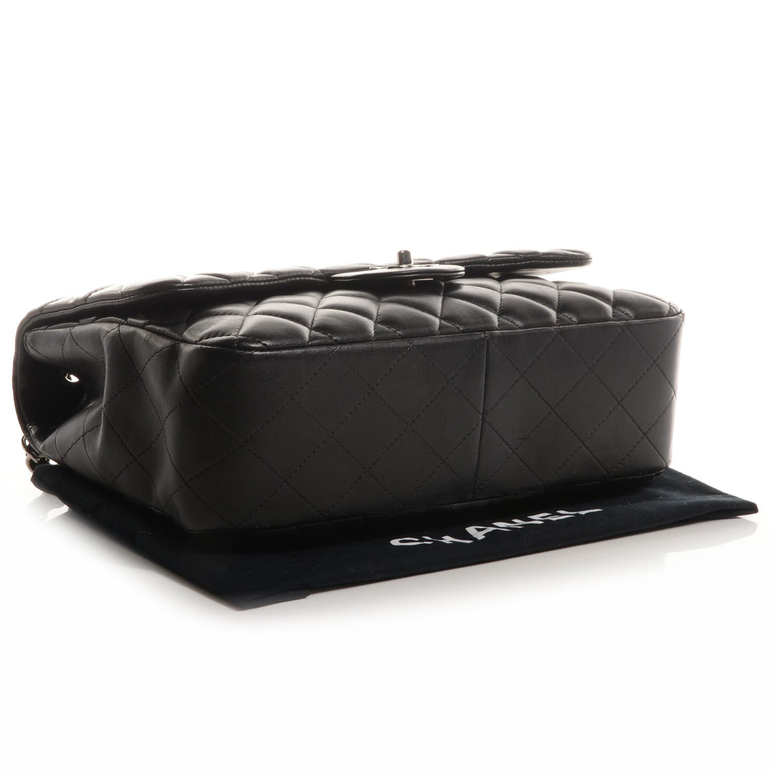 Chanel Lambskin Quilted Jumbo Single Flap Black 4 of 8
