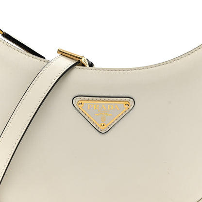 Prada Soft Calfskin Small Arque Shoulder Bag White 9 of 9