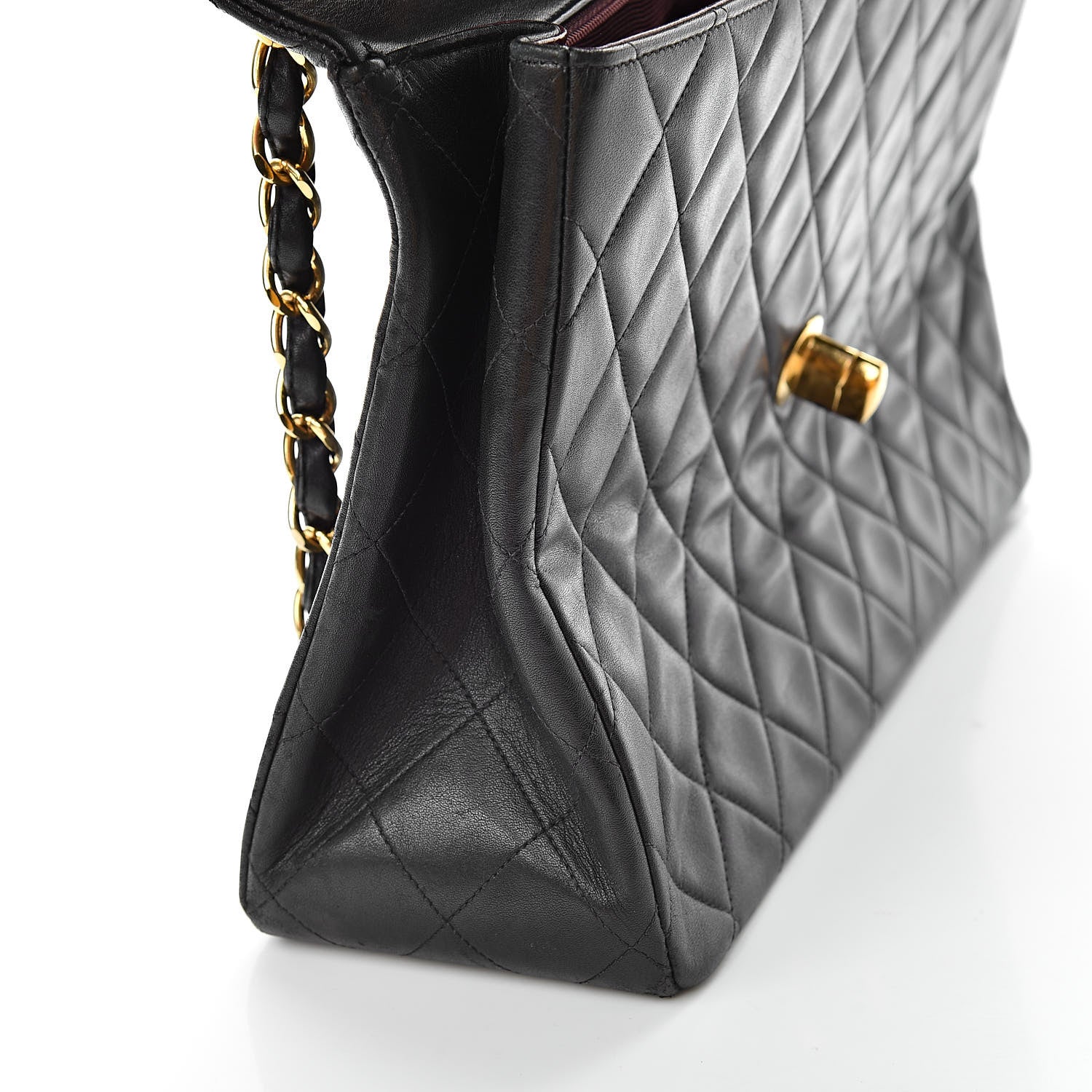 Chanel Lambskin Quilted XL Jumbo Single Flap Black 15 of 17