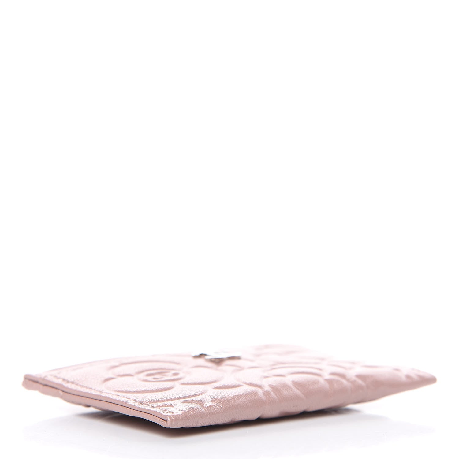 Chanel Goatskin Camellia Embossed Card Holder Light Pink 4 of 10