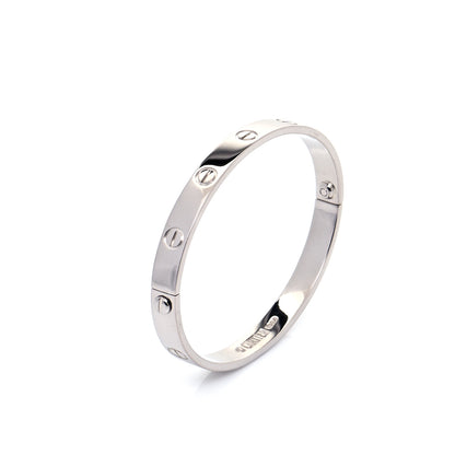 Cartier 18K White Gold LOVE Bracelet 17 4 of 8