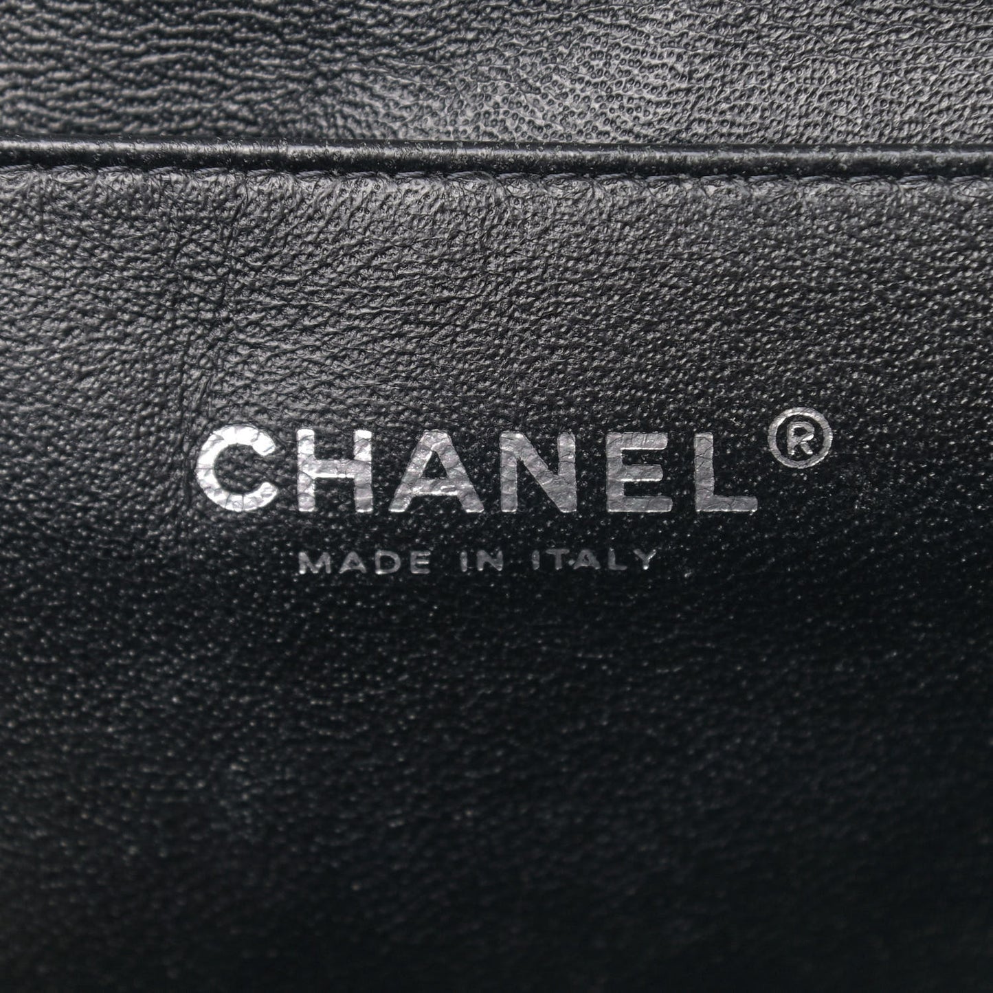 Patent Quilted Clutch with Chain Flap Black