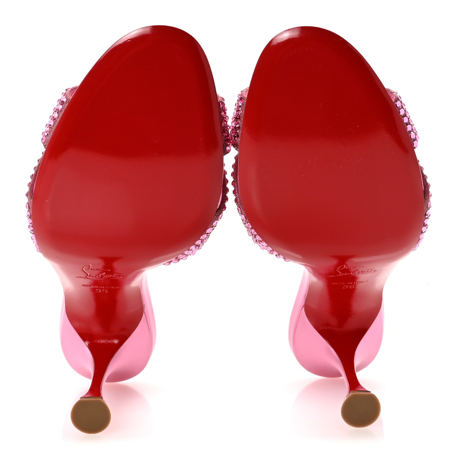 Christian Louboutin Suede Metallic Kid Lambskin Strass Mariza Is Back 85 Sandals 39 Persion Glam 6 of 8