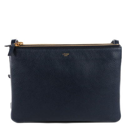 Celine Goatskin Large Trio Crossbody Dark Blue 1 of 8