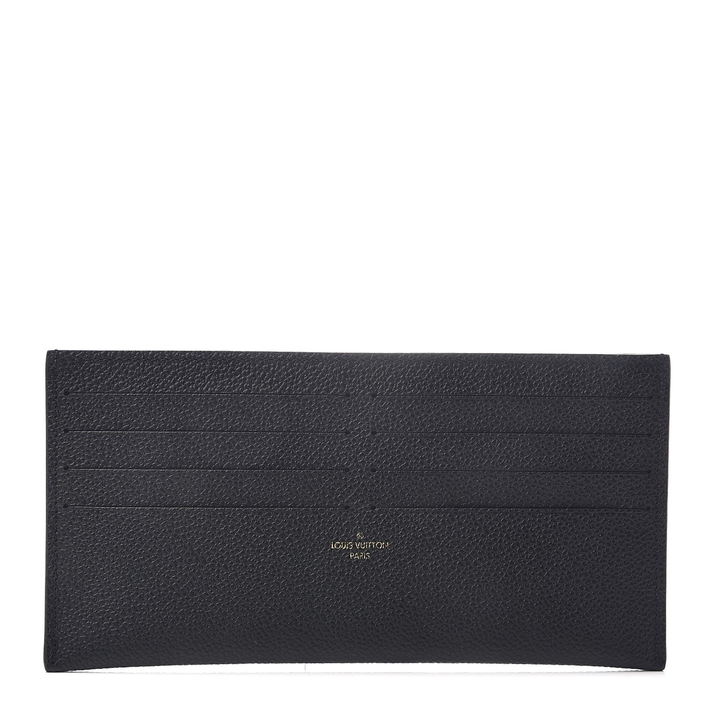Calfskin Felicie Chain Wallet Card Holder Insert Black