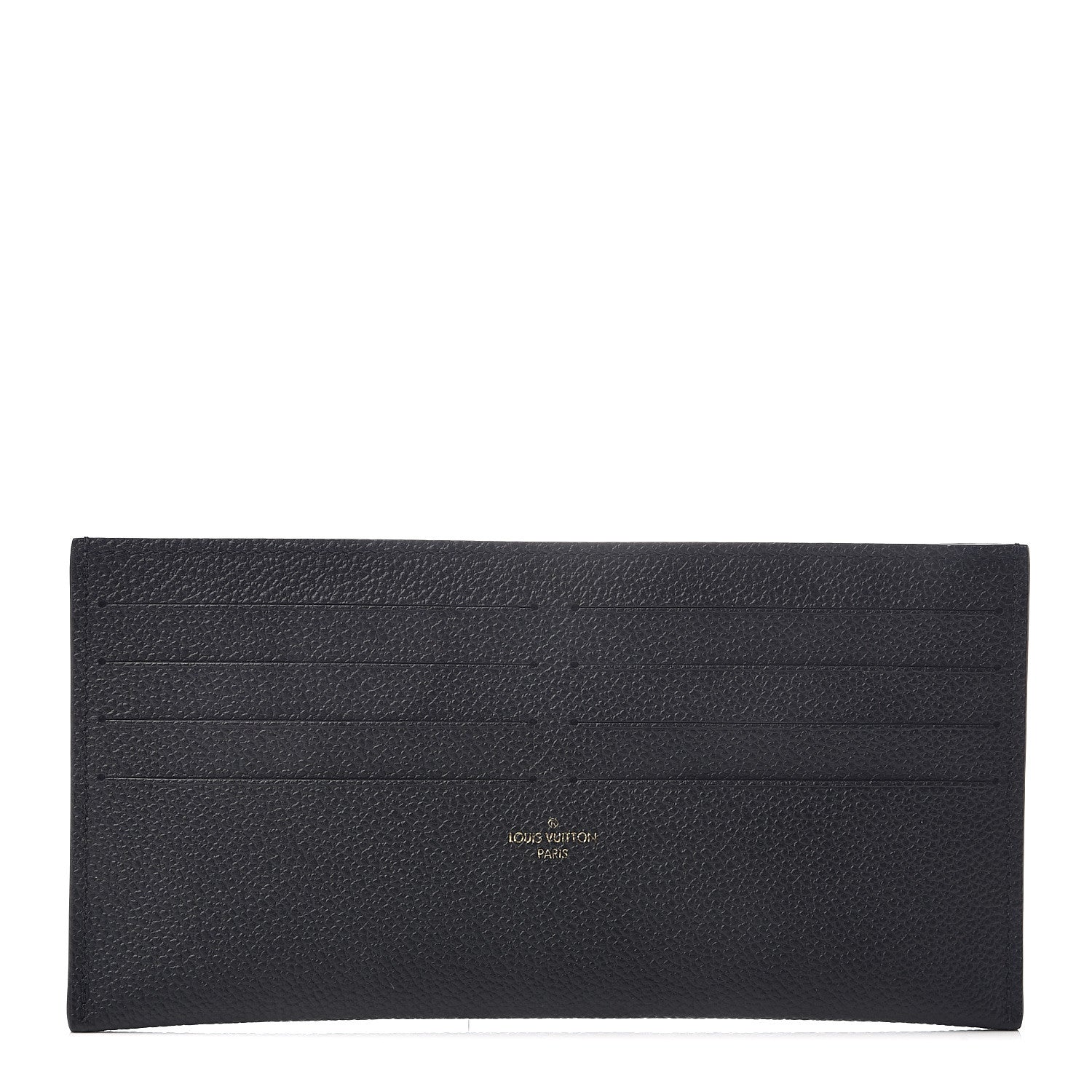 Louis Vuitton Calfskin Felicie Chain Wallet Card Holder Insert Black 1 of 5