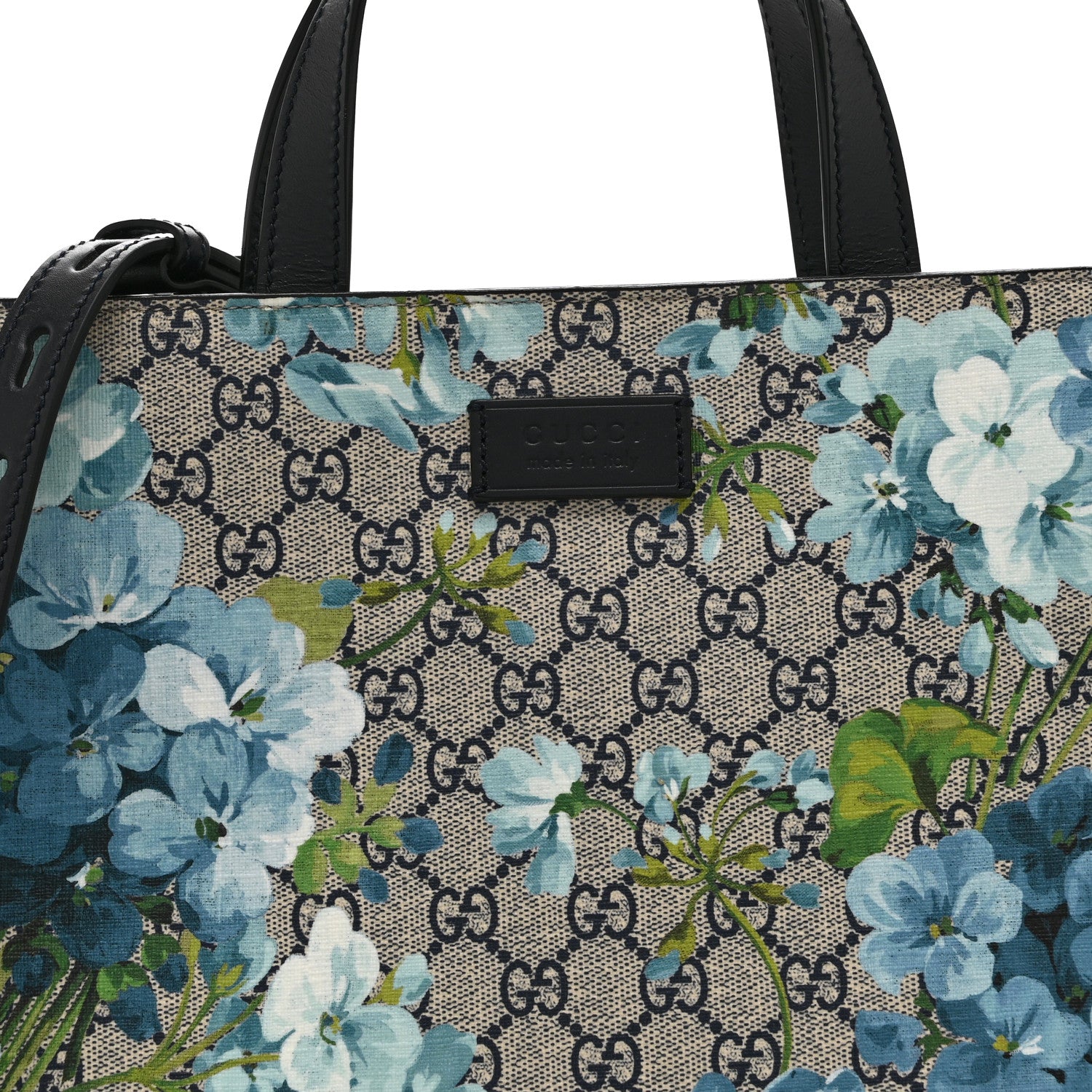 Gucci Soft GG Supreme Monogram Blooms Vertical Tote Blue 8 of 10