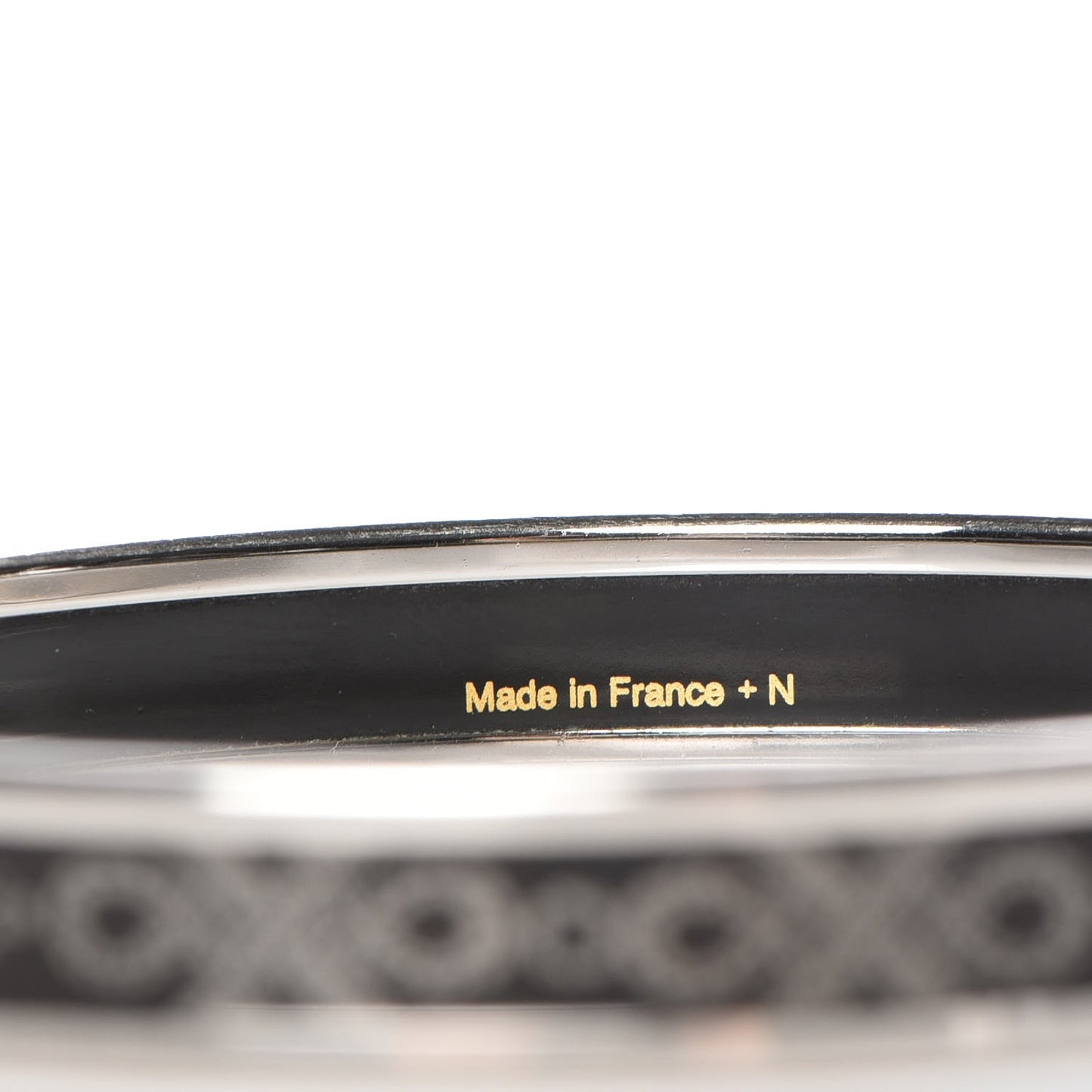 Enamel Printed Grand Apparat Narrow Bracelet 62 Black