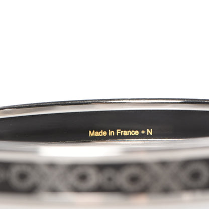 Hermes Enamel Printed Grand Apparat Narrow Bracelet 62 Black 4 of 6