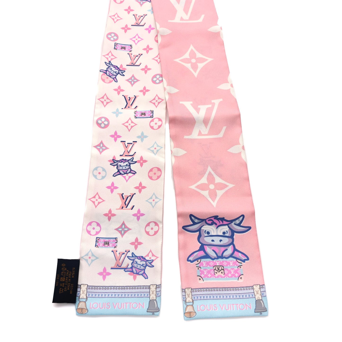 Silk Monogram Rodeo Bandeau Rose
