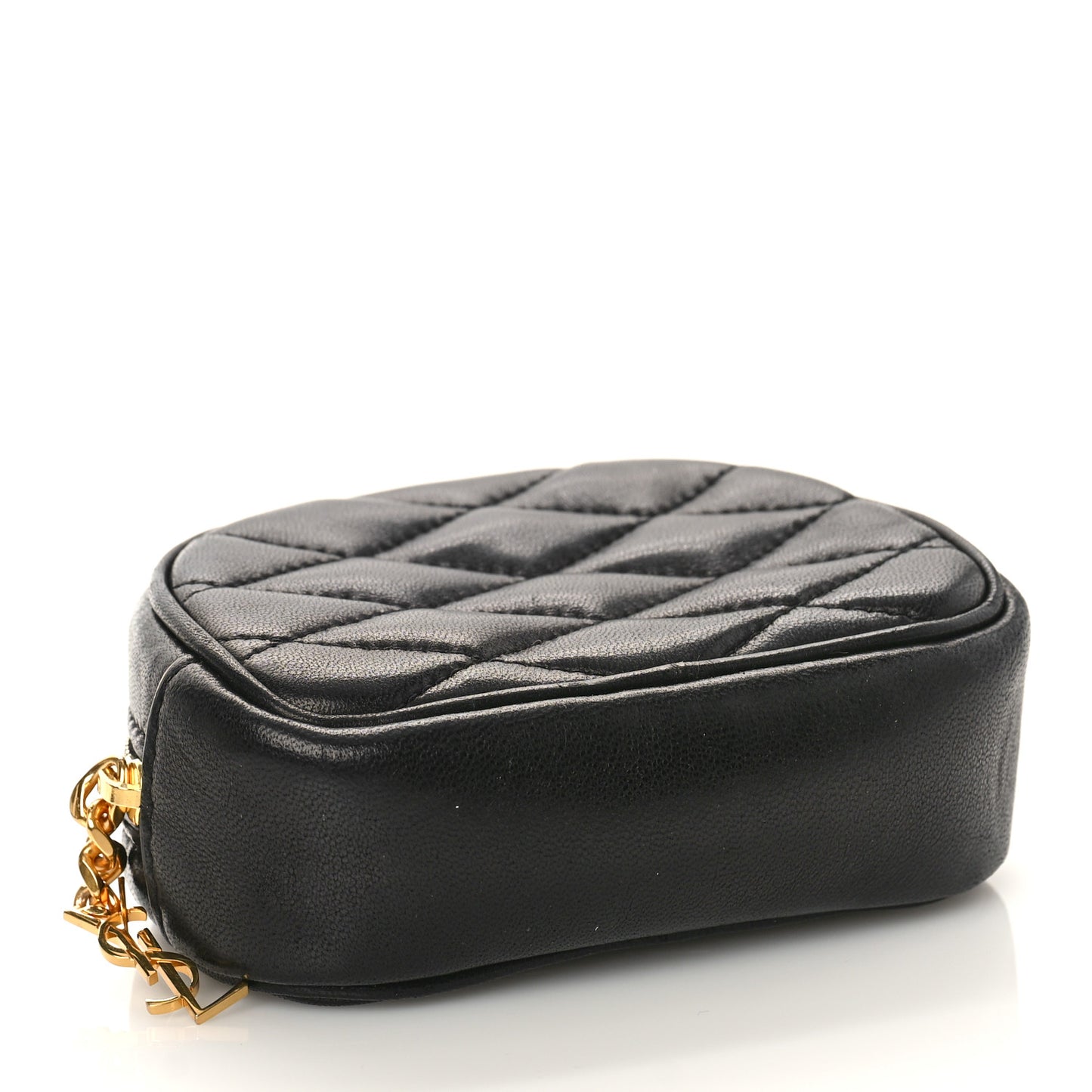Lambskin Quilted Lolita Cosmetic Pouch Black