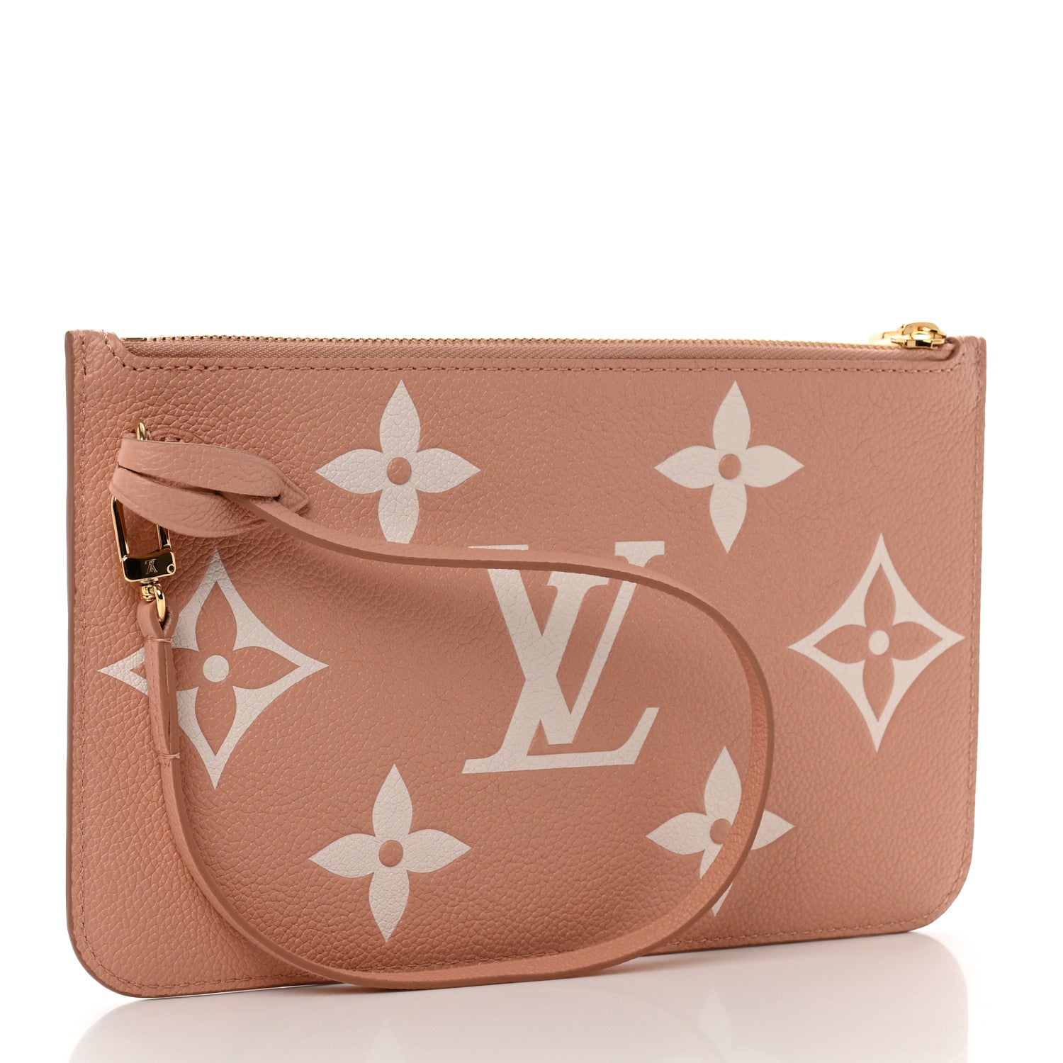 Louis Vuitton Empreinte Monogram Giant Neverfull MM Pochette Trianon Pink Cream 4 of 6