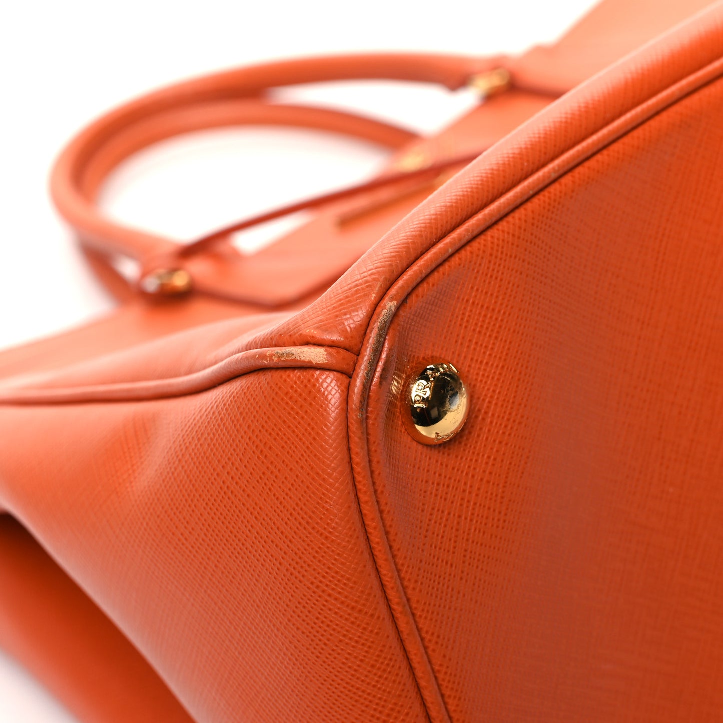 Saffiano Large Galleria Double Zip Tote Papaya
