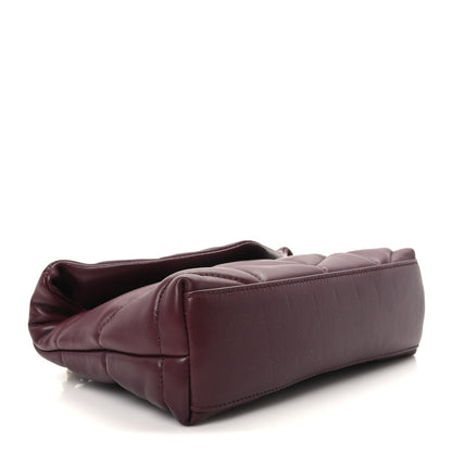 Saint Laurent Lambskin Quilted Toy Loulou Puffer Monogram Chain Satchel Rouge Cabernet 3 of 10