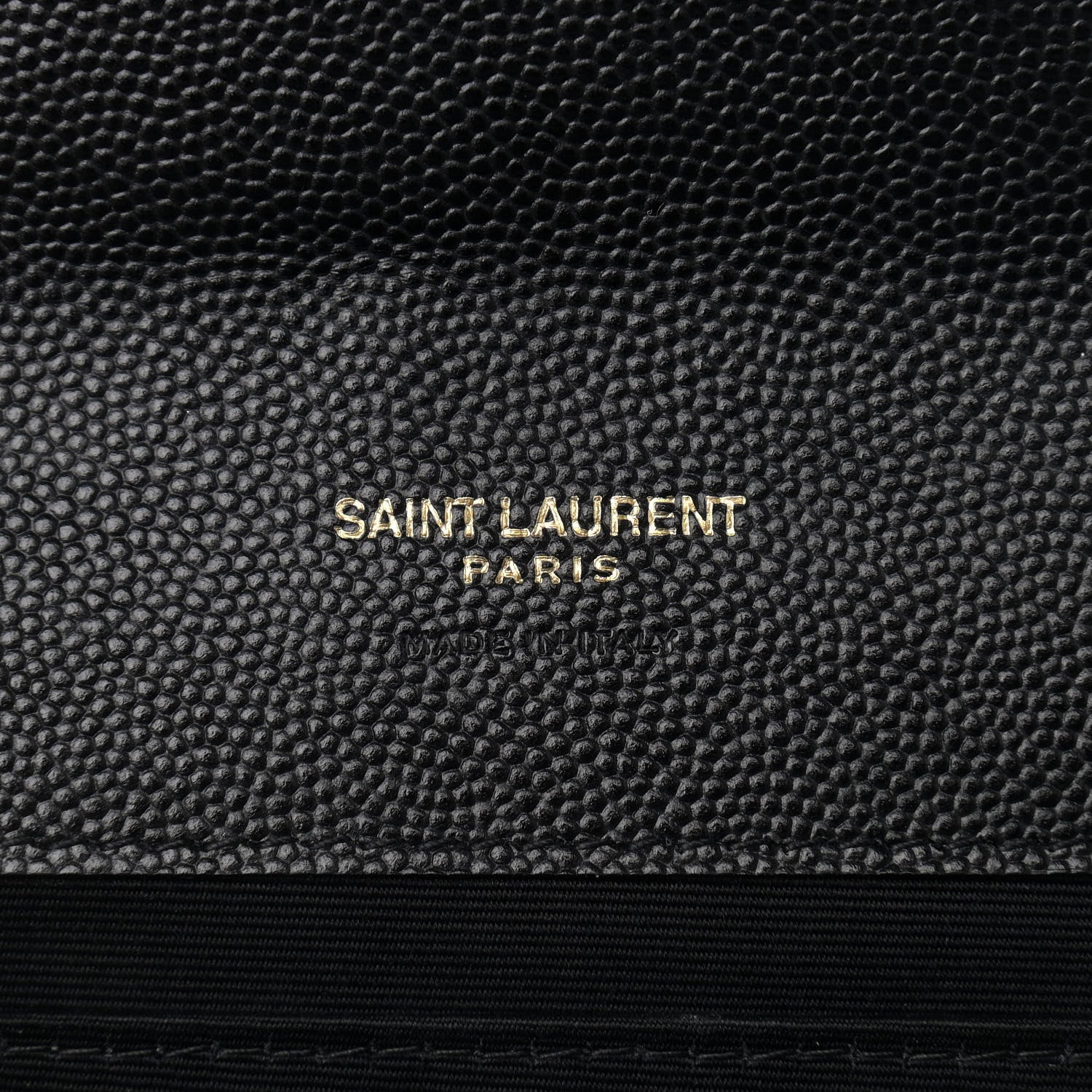 Saint Laurent Grain De Poudre Matelasse Chevron Monogram Envelope Clutch Black 6 of 8