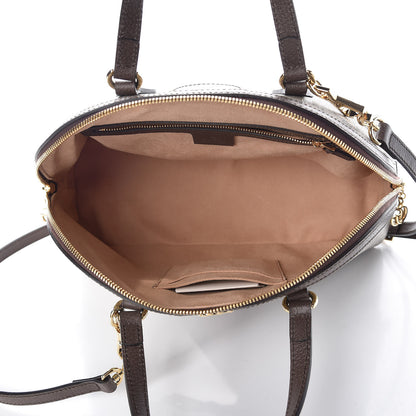 Gucci GG Supreme Monogram Web Medium Ophidia Top Handle Dome Bag Brown 7 of 9