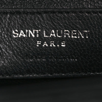 Saint Laurent Calfskin Crocodile Embossed Small Classic Monogram Kate Tassel Satchel Black 6 of 12