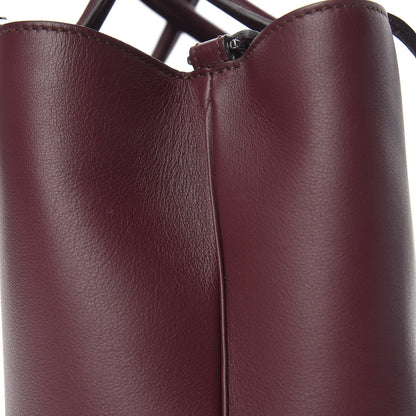 Fendi Vitello Dolce PVC Flower Studs Petite 2Jours Tote Bordeaux Multicolor 12 of 13