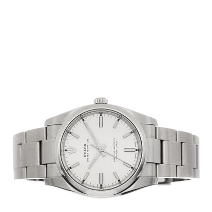 Rolex Stainless Steel 34mm Oyster Perpetual Watch White 114200 2 of 5