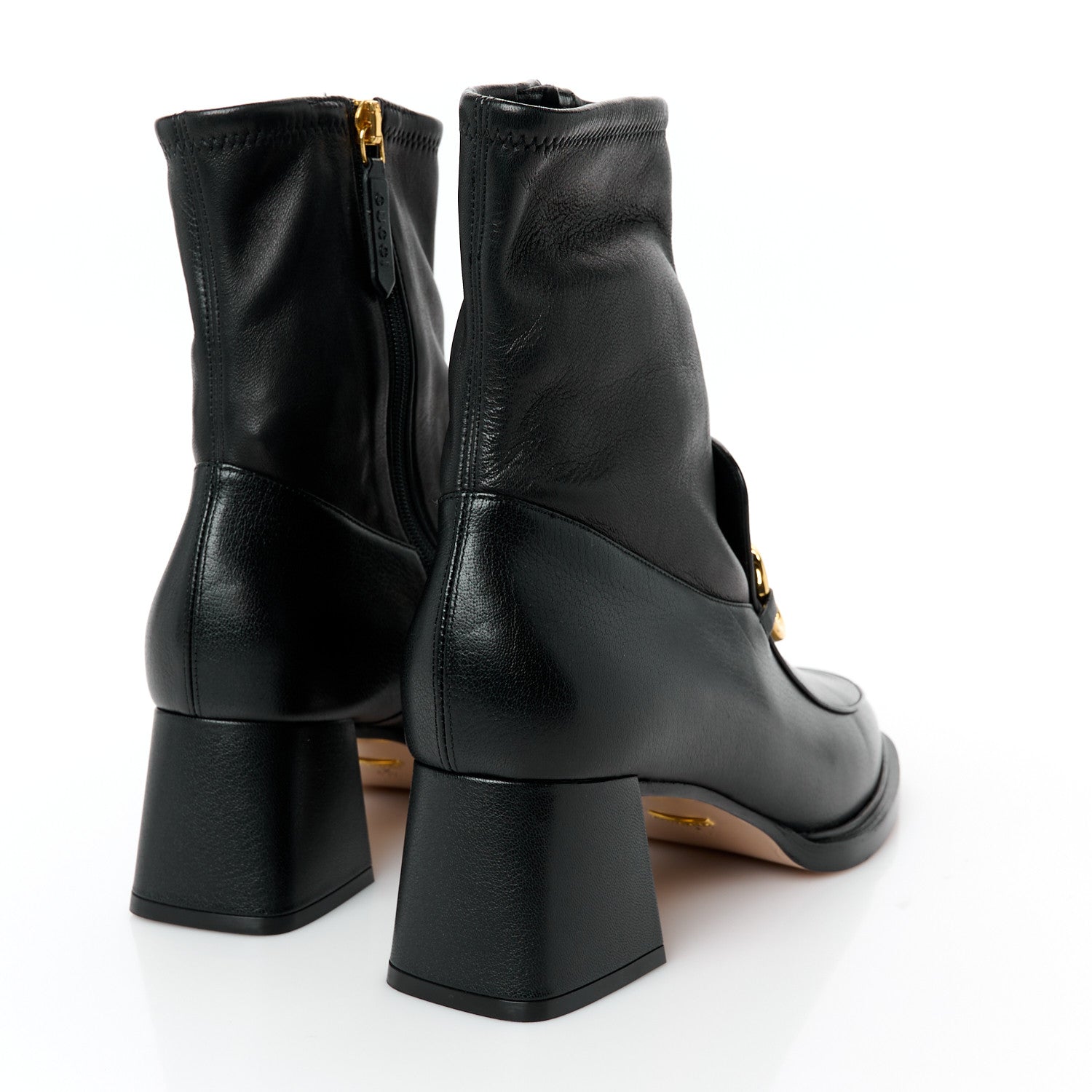 Gucci Quentin Nappa Stretch Granada Kid Horsebit 55mm Ankle Boots 41.5 Black 5 of 9