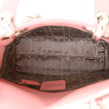 Christian Dior CHRISTIAN DIOR Lambskin Cannage Mini Lady Dior Light Pink 5 of 14