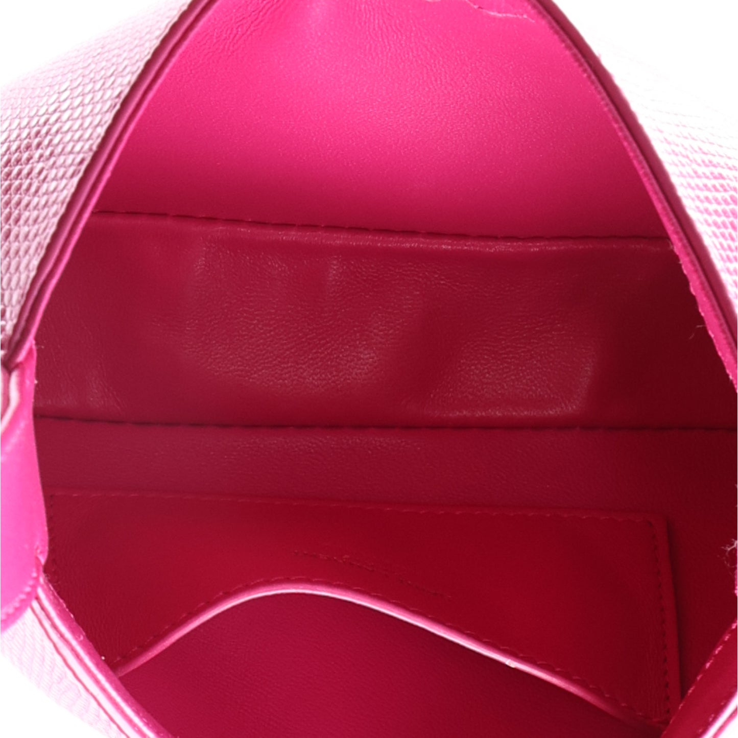 Calfskin Lizard Embossed Le 5 A 7 Mini Hobo Acid Pink